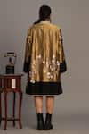 Shop_Prama By Pratima Pandey_Gold Chanderi, Tissue Embroidery Open Neck Jacket _at_Aza_Fashions