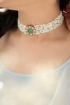 Do Taara Green Polki Mint Choker Online at Aza Fashions Do Taara_Green Polki Mint Choker _Online_at_Aza_Fashions
