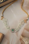 Shop Do Taara Green Polki Mint Choker at Aza Fashions Shop_Do Taara_Green Polki Mint Choker _at_Aza_Fashions