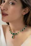 Buy_Do Taara_Green Emerald Necklace _at_Aza_Fashions