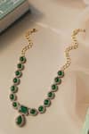 Shop_Do Taara_Green Emerald Necklace _at_Aza_Fashions