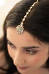 Do Taara_Green Mint Polki Maangtikka _Online_at_Aza_Fashions