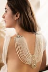 Do Taara_Gold Plated Polki And Pearl Necklace _Online_at_Aza_Fashions