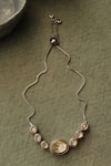 Shop_Do Taara_Silver Plated Diamonds Victorian Bracelet _at_Aza_Fashions