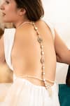 Do Taara_Green Mint Polki Bodychain _Online_at_Aza_Fashions