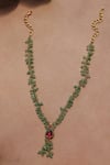 Shop_Do Taara_Green Mint Kundan Necklace _at_Aza_Fashions