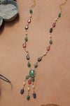 Shop_Do Taara_Multi Color Multicolored Pendant Necklace _at_Aza_Fashions