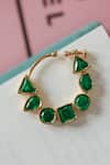 Shop_Do Taara_Green Polki Nosepin _Online_at_Aza_Fashions