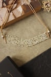 Shop_Do Taara_Green Pearl Choker Necklace _at_Aza_Fashions