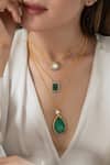 Buy_Do Taara_Green Layered Polki Necklace _Online_at_Aza_Fashions
