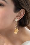 Buy_Do Taara_Gold Plated Pearls Kundan Dangler Earrings _at_Aza_Fashions