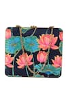 Shop_Nazaakat By Samara Singh_Multi Color Floral Clutch Purse _at_Aza_Fashions