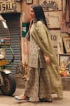 Buy_Gulabo Jaipur_Green Cambric, Cotton Round Neck Fiza Pista Straight Kurta Set _Online_at_Aza_Fashions