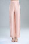 Anamika Khanna_Pink Embroidery, Beads Round Neck Kurta Set _Online_at_Aza_Fashions