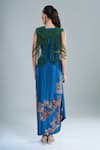 Anamika Khanna_Green Beads, Embroidery High , Round Beaded Cape And Draped Skirt Set _Online_at_Aza_Fashions