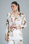 Buy_Anamika Khanna_Ivory Floral Blazer And Pant Set 