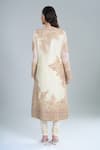 Anamika Khanna_Ivory Embroidery Round Neck Straight Kurta Set _Online_at_Aza_Fashions