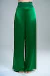 Buy_Anamika Khanna_Emerald Green Embroidery Open , Crew Cape Pant Set 