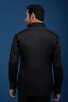 Shop_Rohit Bal_Black Poplin Embroidery Birds Paradise Shirt _at_Aza_Fashions