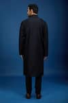 Shop_Rohit Bal_Black Chanderi Embroidery Kurta Set _at_Aza_Fashions