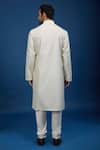 Shop_Rohit Bal_Ivory Chanderi Embroidery Kurta Set _at_Aza_Fashions