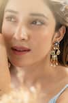 Do Taara_Multi Color Pearls Multicolored Kundan Earrings _Online_at_Aza_Fashions