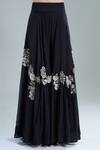 Anamika Khanna_Black Embroidery Blazer And Lehenga Set _at_Aza_Fashions