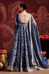 Lashkaraa_Blue Brocade, Tissue Sequins, Zari, Beads Embroidered Anarkali With Dupatta _Online_at_Aza_Fashions