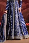 Shop_Lashkaraa_Blue Brocade, Tissue Sequins, Zari, Beads Embroidered Anarkali With Dupatta _Online_at_Aza_Fashions