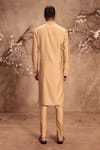 Shop_Label Niti Bothra_Ivory Chanderi Silk Applique Nazakat Yoke Kurta Set _at_Aza_Fashions