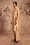 Buy_Label Niti Bothra_Ivory Chanderi Silk Applique Nazakat Yoke Kurta Set _Online_at_Aza_Fashions