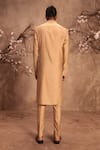 Shop_Label Niti Bothra_Ivory Silk, Mirrors, Applique Nazakat Buti Kurta Set _at_Aza_Fashions