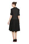 Shop_Samant Chauhan_Black Cotton, Viscose Collared Soft Shadow Dress _at_Aza_Fashions