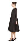 Samant Chauhan_Black Cotton Round Neck Bare Dress _Online_at_Aza_Fashions