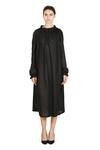 Buy_Samant Chauhan_Black Linen Round Neck Muted Grace Dress _at_Aza_Fashions