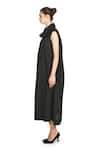 Samant Chauhan_Black Cotton, Viscose Cowl Neck Ink Frame Dress _Online_at_Aza_Fashions