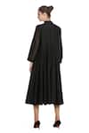 Shop_Samant Chauhan_Black Embroidery Collared Dark Utility Dress _at_Aza_Fashions