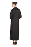 Shop_Samant Chauhan_Black Linen Collared Carbon Dress _at_Aza_Fashions