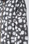 Samant Chauhan_Black Cotton Collared Faded Rose Jacket _at_Aza_Fashions