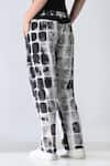 Shop_Samant Chauhan_Black Cotton Stone Grid Pant _Online_at_Aza_Fashions