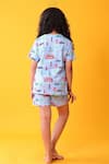 Shop_Anthrilo_Blue Cotton Printed T-shirt And Shorts Set _at_Aza_Fashions