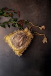 Buy_Bhavna Kumar_Gold Zari, Beads Zardozi Potli Bag With Sling Chain _Online_at_Aza_Fashions