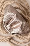 Buy_Bhavna Kumar_Rose Gold Vegan Leather Clutch Bag _at_Aza_Fashions