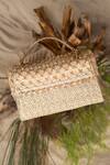 Bhavna Kumar_Gold Embroidery, Pearls, Mirrors Clutch Bag _Online_at_Aza_Fashions