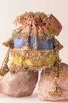 Bhavna Kumar_Multi Color Embroidery, Tassels Multicolor Silk Potli Bag _Online_at_Aza_Fashions