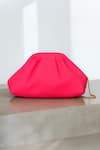 Buy_Bhavna Kumar_Pink Neon Puff Clutch Bag _at_Aza_Fashions