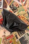 Buy_Bhavna Kumar_Black Vegan Leather Puff Clutch _at_Aza_Fashions