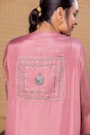 Shop_Janki India_Pink Dupion Embroidery Round Neck Silk Kaftan Set _Online_at_Aza_Fashions