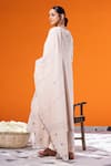 Shop_Janki India_Ivory Chanderi Embroidery Round Neck Kurta Set _at_Aza_Fashions
