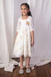 Buy_The Right Cut_White Organza Embroidery Butterfly Meadow Dress _Online_at_Aza_Fashions